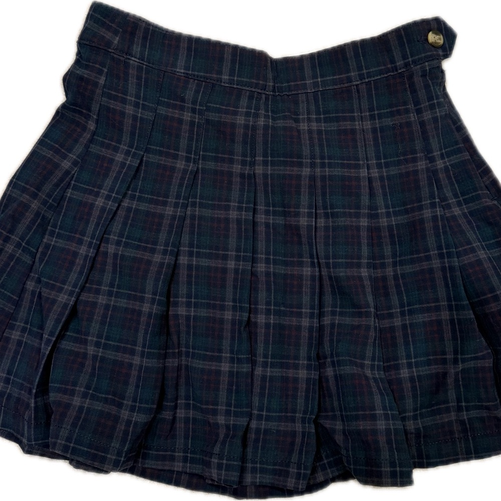 American Eagle Outfitters Navy Plaid Skater Skirt